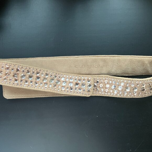 Club Monaco Suede and Rhinestone Belt Size S - Picture 2 of 6